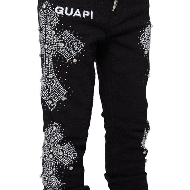 Boys Guapi Distressed Cross Kids Denim (Obsidian Black)