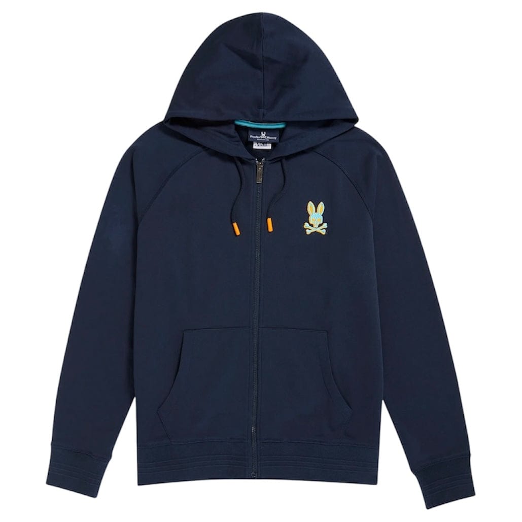 Psycho Bunny Bennett Full Zip Hoodie (Navy) - B6H442R1FT