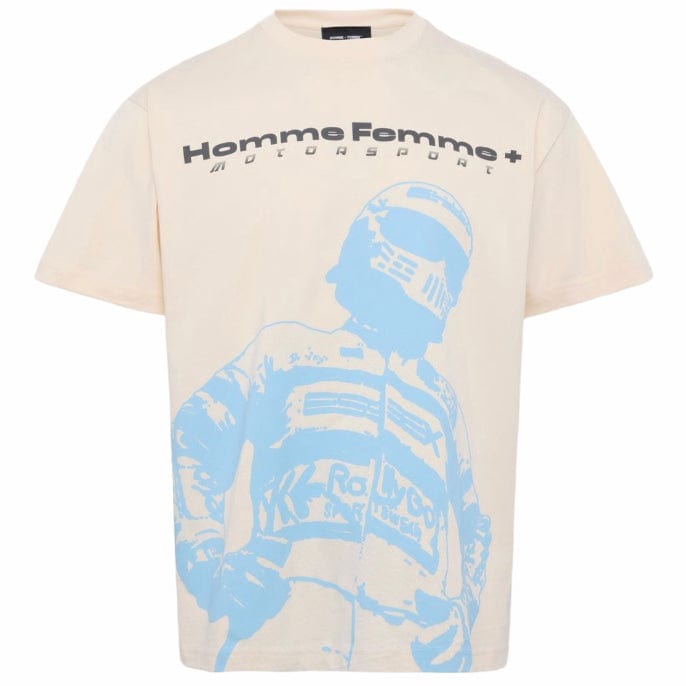 Homme Femme Motosport Tee (Cream) HFSS202443-3