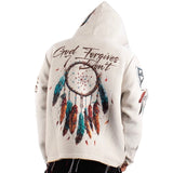 Majestik Apache Tapestry Jacquard Long Sleeve Hoodie (Cream) TH2411