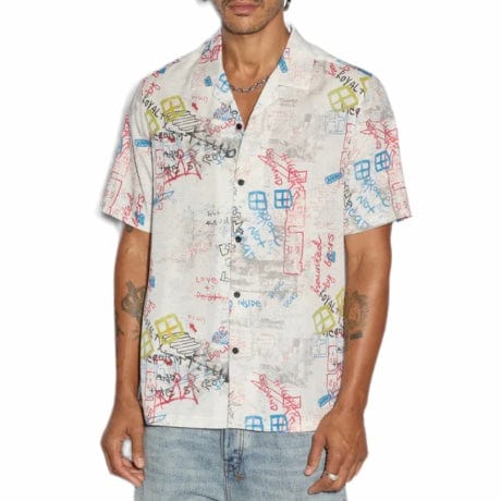 Ksubi Skrawler Resort Short Sleeve Shirt (White) MPF24SH017