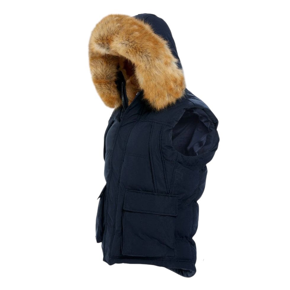 Jordan Craig Yukon Fur Lined Puffer Vest (Navy)