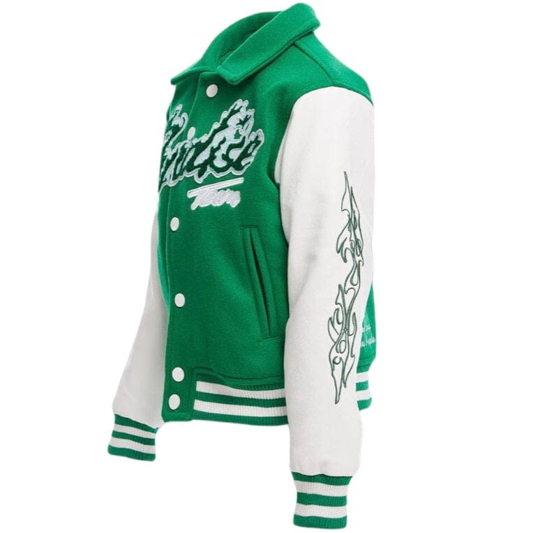 Boys Jordan Craig Paradise Tour Varsity Jacket (Green) 91632B