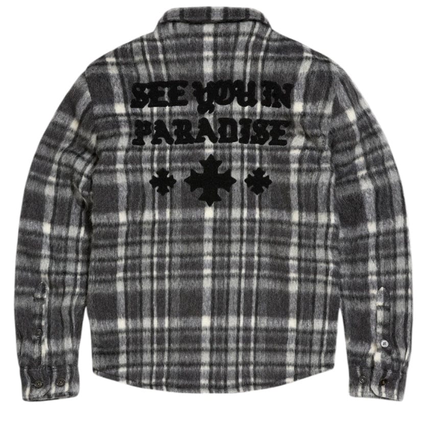 See You In Paradise Embroidered Shacket (Industrial Black) 2570