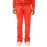 Doctrine Denim Dagger Super Stacked Flared Joggers (Red) DB0024