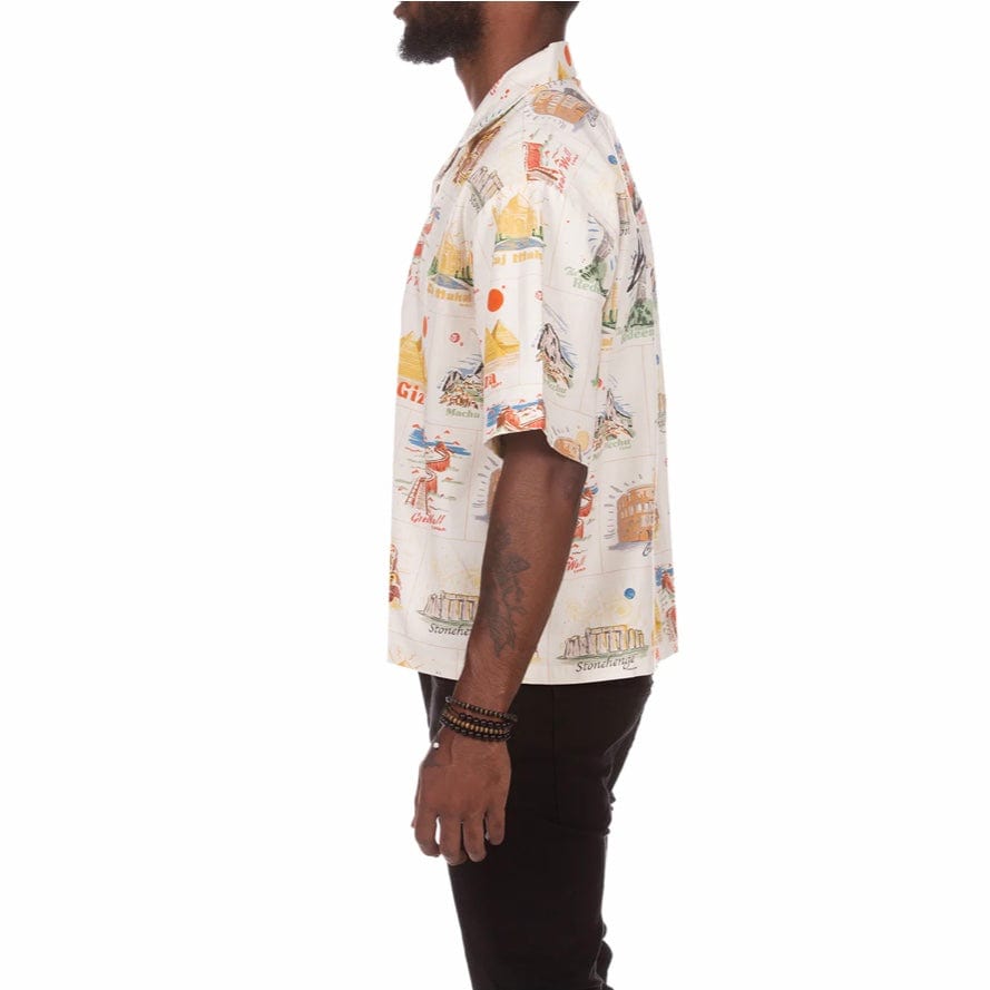 Billionaire Boys Club BB Globetrotter SS Woven Shirt (Gardenia) 841-2601