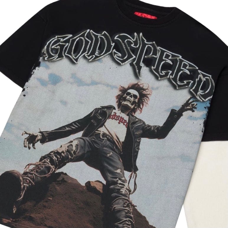 Godspeed Rocker Layered T-Shirt (Black Wash)