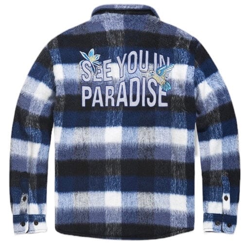 Jordan Craig See You In Paradise Flannel Shacket (Blue) 2561