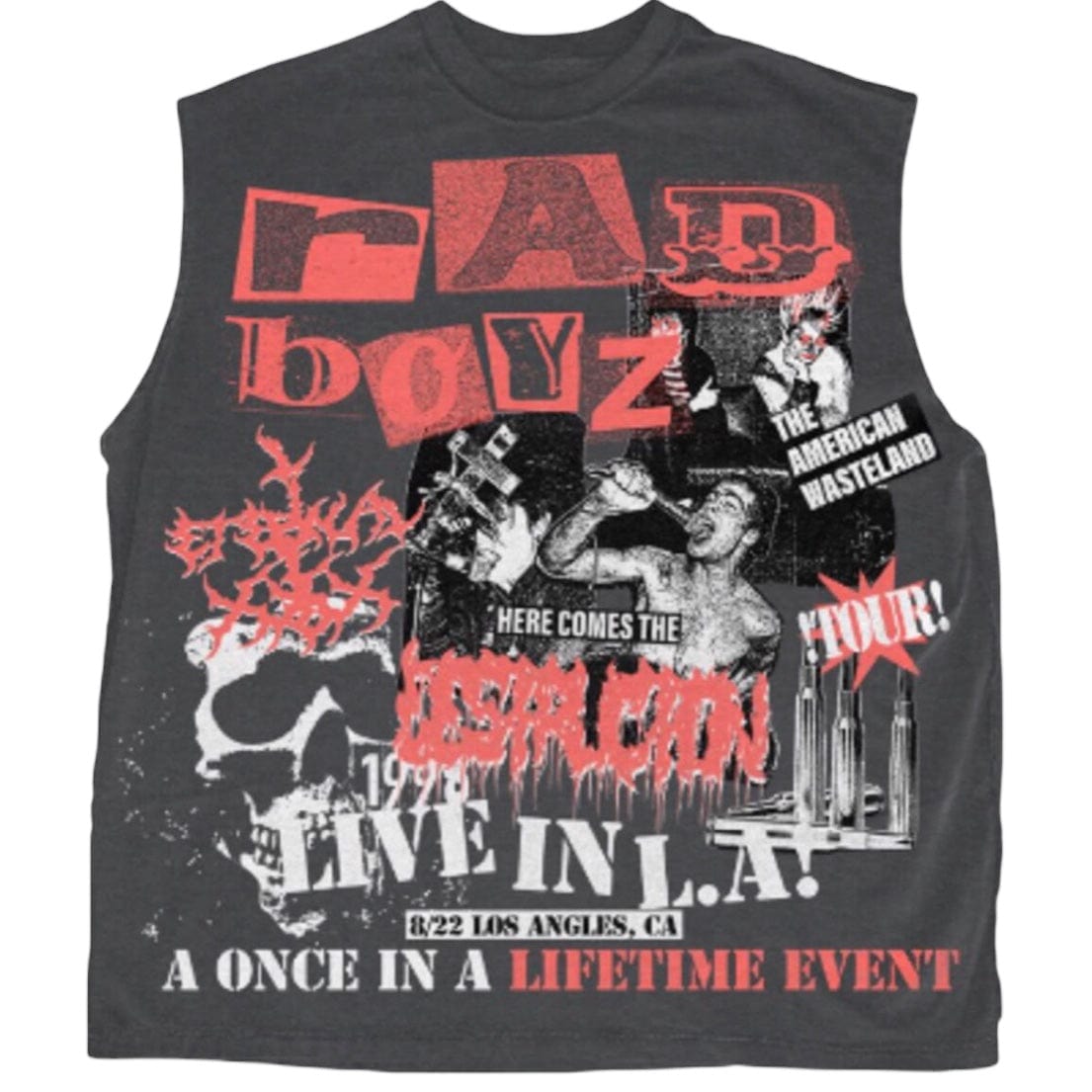 Rad Boyz Live In L.A. Sleeveless Tee (Grey) RB-KT-052