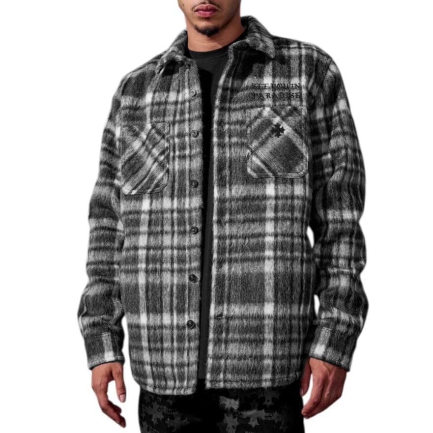 See You In Paradise Embroidered Shacket (Industrial Black) 2570