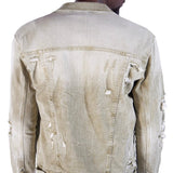 Smoke Rise Rip & Repaired Color Denim Jacket (Light Oak) JJ23532
