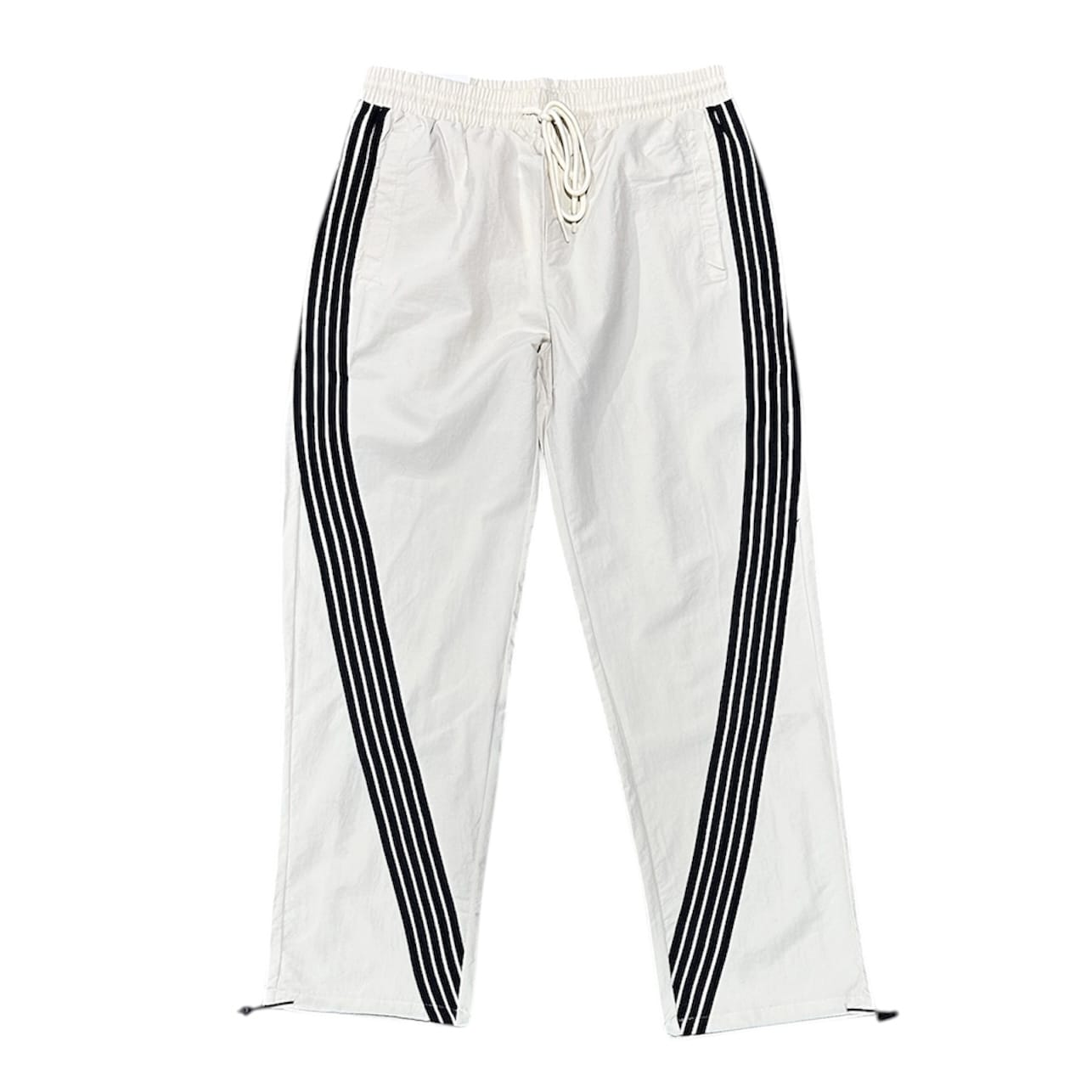 Rebel Minds Striped Nylon Windbreaker Set (Cream)