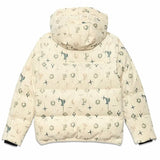 Purple Brand Printed Corduroy Puffer Jacket (Off White) P635-PCLP124