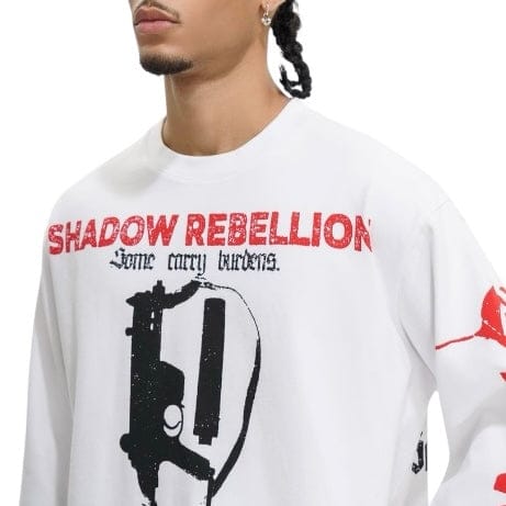 Trnchs Shadow Rebellion Long Sleeve Tee (White)