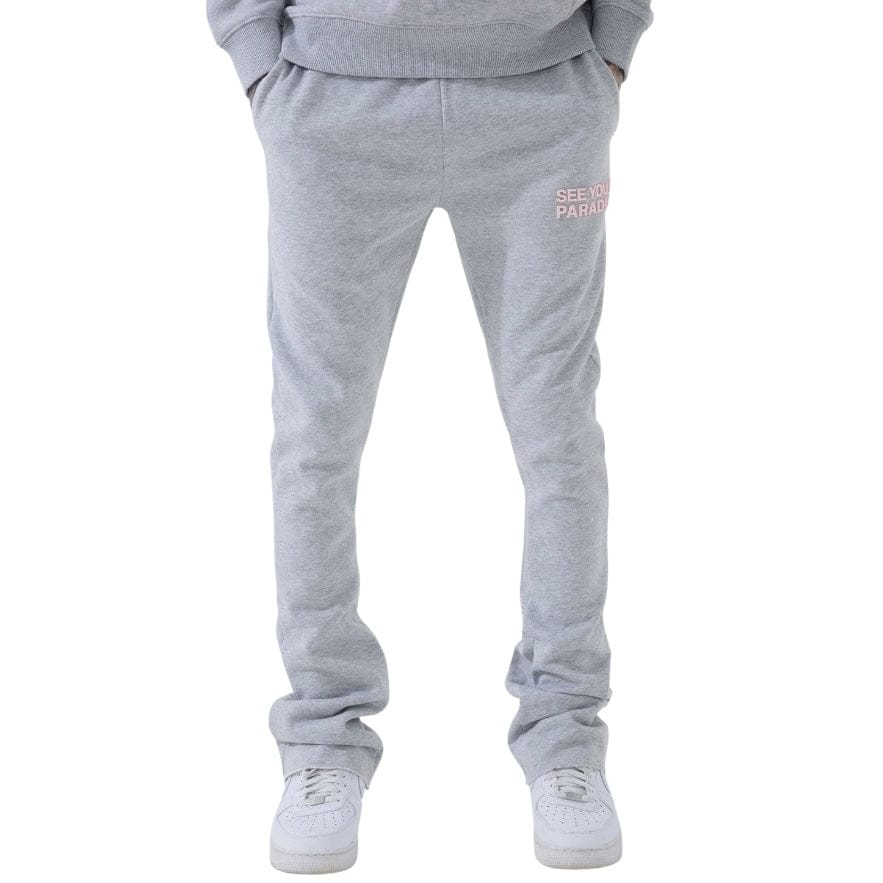 See You In Paradise Stacked Sweatpants (Heather Grey)
