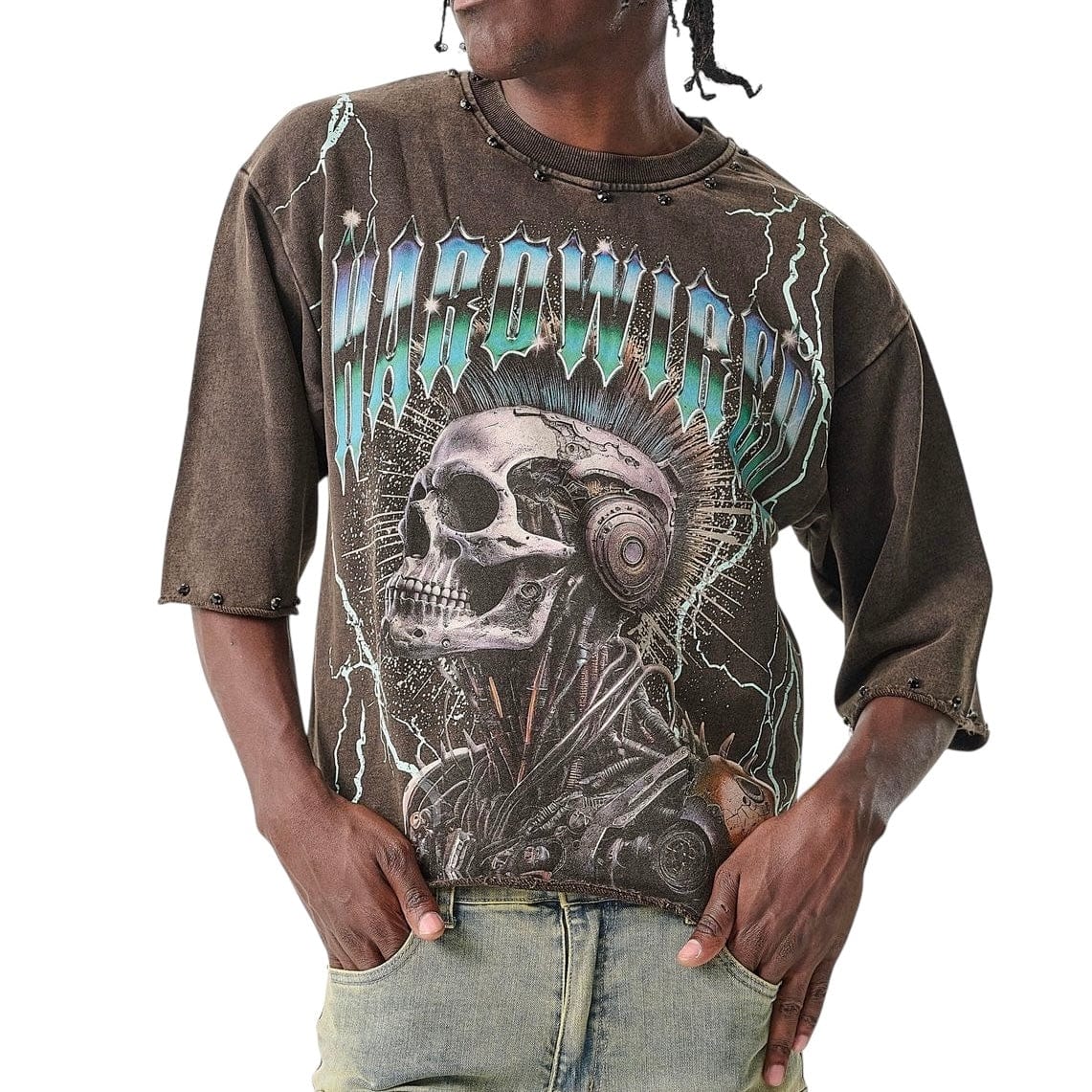 Taker Hardwired Cropped T Shirt (Brown) T5208