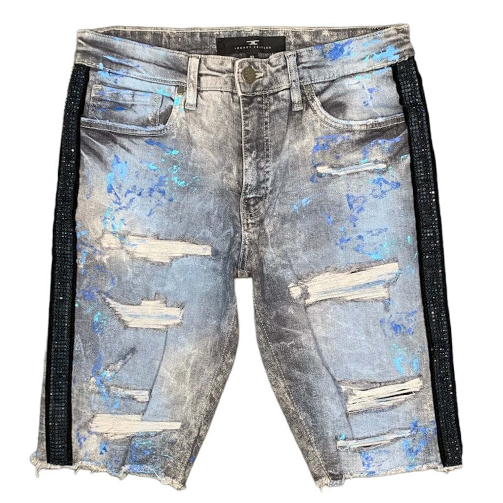 Jordan Craig Vegas Striped Denim Shorts (Blue Wave) J3167S