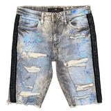 Jordan Craig Vegas Striped Denim Shorts (Blue Wave) J3167S