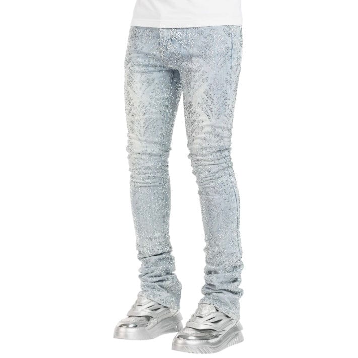 Guapi Aqua Blue Embellished Denim V2 (Aqua Blue)