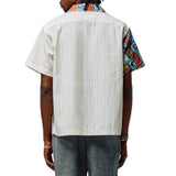 Homme Fremme Passport Striped Shirt (Tan) SPRING2347-1
