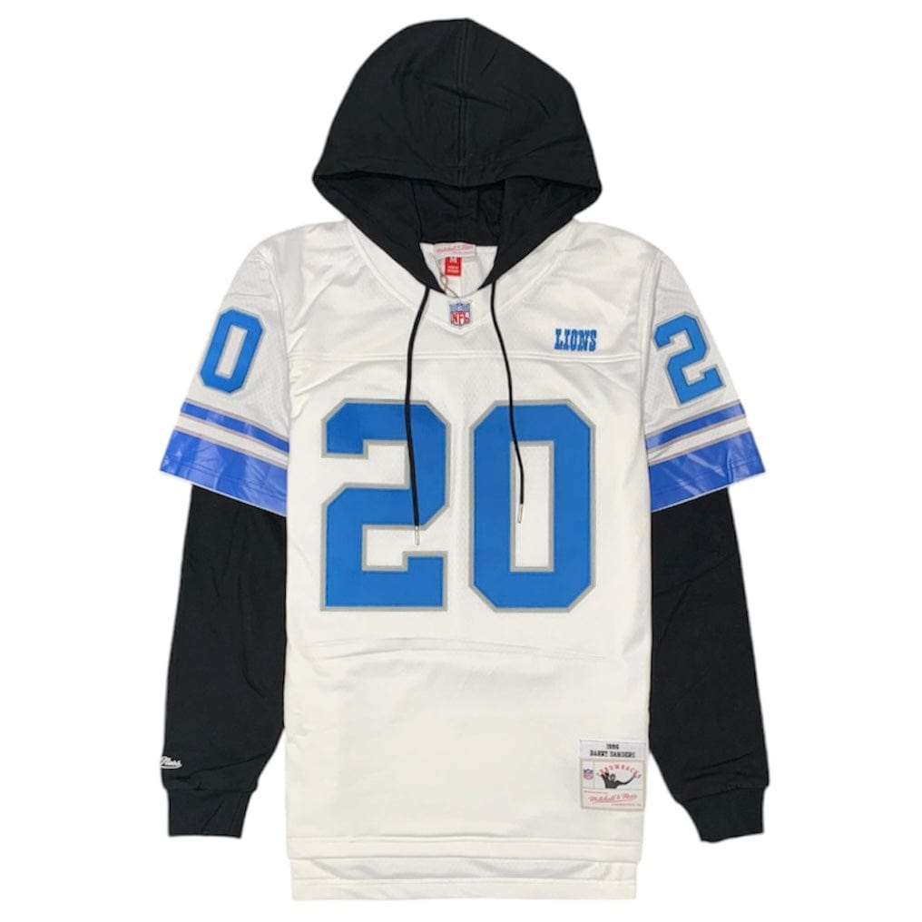 Mitchell & Ness NFL Detroit Lions Hooded Jersey (White/Black)