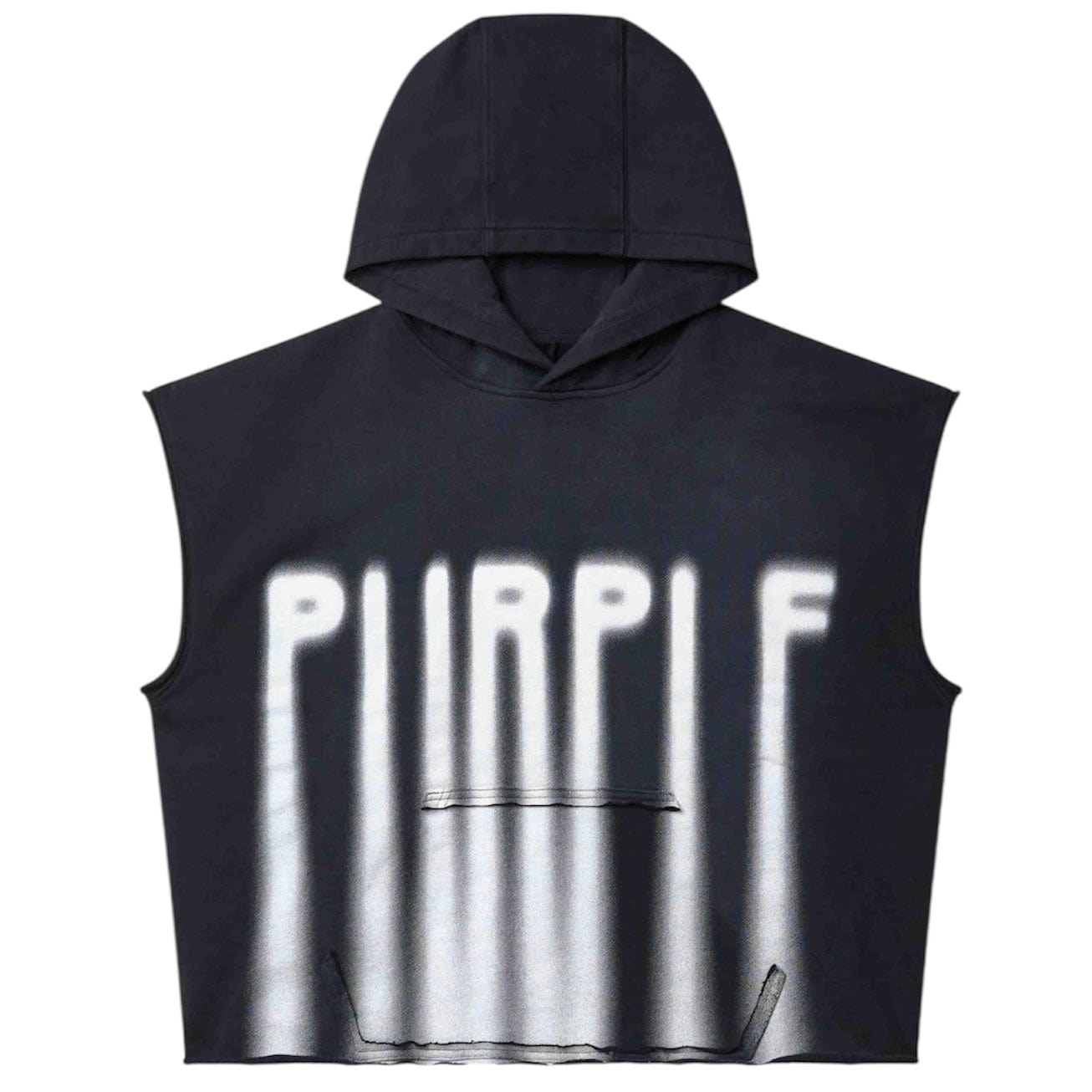 Purple Brand Sleeveless Hoodie (Black) M4153-MFBB325