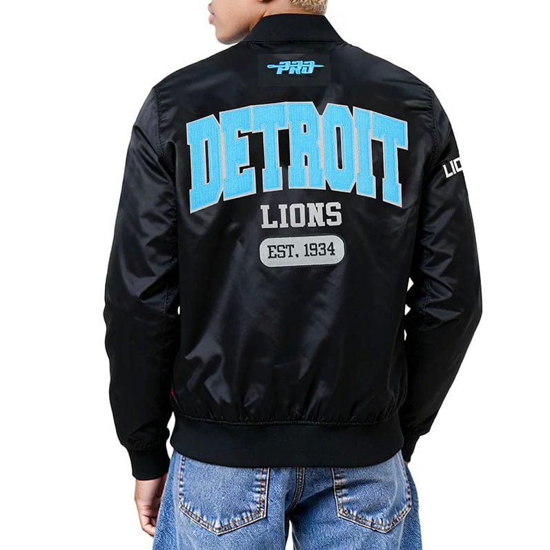 Pro Standard NFL Detroit Lions City Arch Satin Jacket (Black)