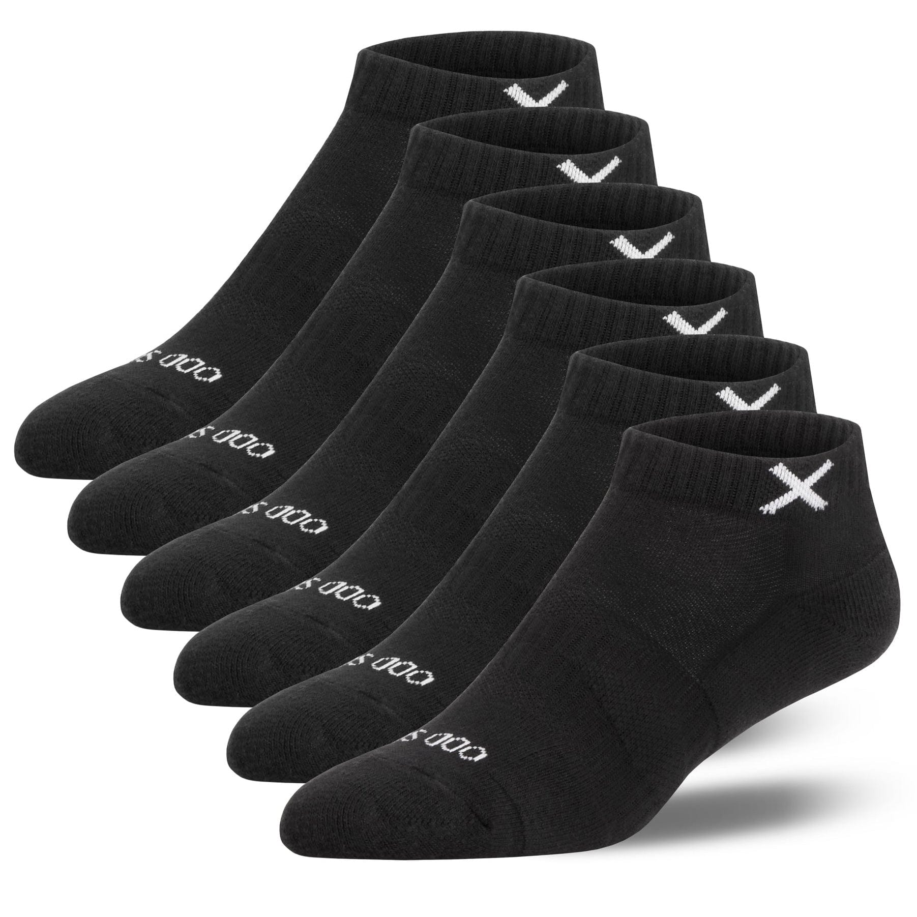 Odd Sox Basix Ankle Socks (Black) 6-Pack