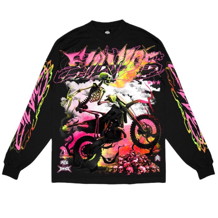 Evil Vice Moto Crusher Long Sleeve Sweatshirt (Black) W25-20