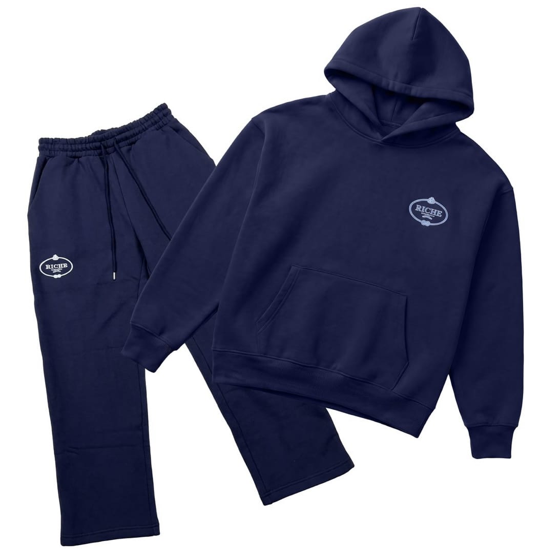Vie Riche Core Hoodie & Sweatpants Set (Navy) BKHD101/BKLP101-NVY