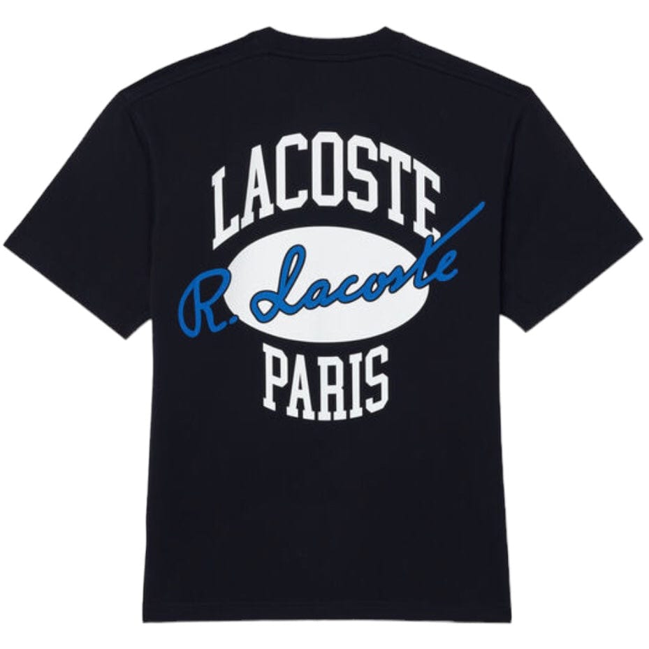 Lacoste Heritage Print Cotton Tee (Navy Blue) TH8590-51