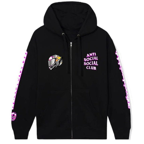 Anti social club clearance zip up hoodie