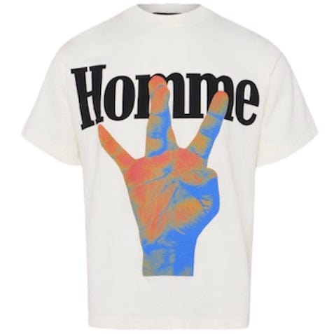 Homme & Femme Twisted Fingers Tee (Cream) ATONCE2317-2