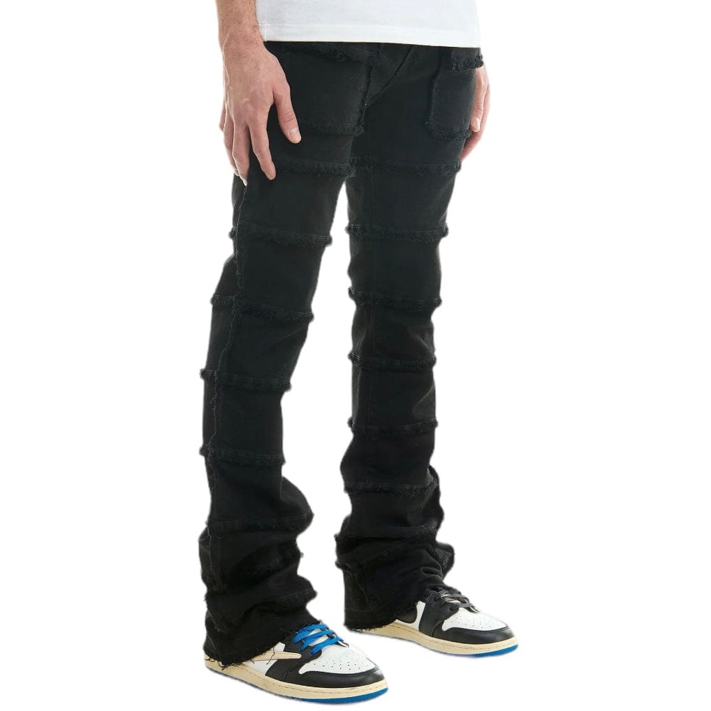 Kdnk Panelled Skinny Flare Jeans (Jet Black) KND4581