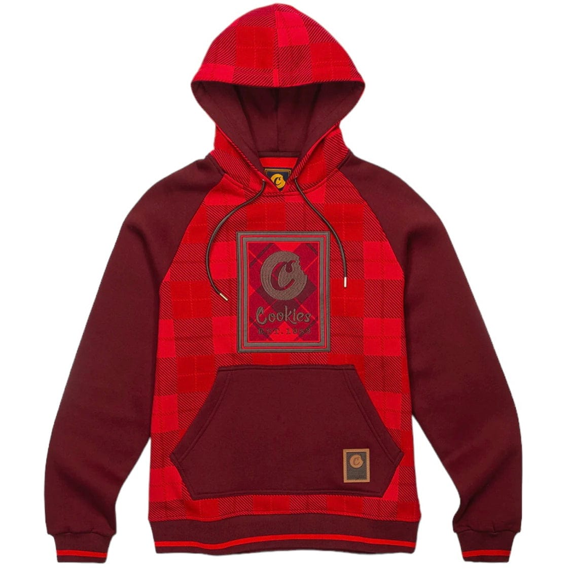 Cookies Park Ave Fleece Pullover Hoodie (Burgundy) CM233HFC12