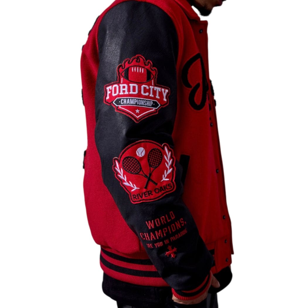 See You In Paradise Team Varsity Jacket (Red) 91700