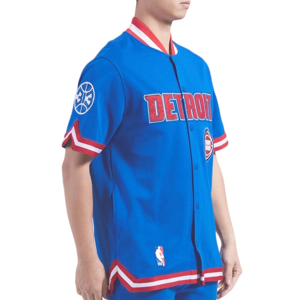 Pro Standard Detroit Pistons Classic Warm Up SS Jacket (Royal Blue/Red)