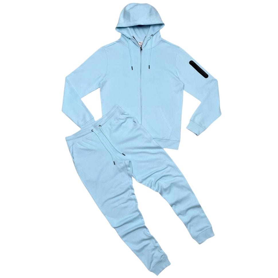 Civilized Basic Double Jersey Tech Hoodie Set (Light Blue) CV100