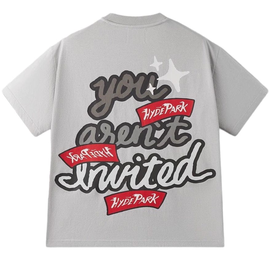 Hyde Park Scribbled Cursive Tee (Gray)