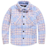 Boys Jordan Craig See You In Paradise Flannel Shacket (Sky Blue) 2561B