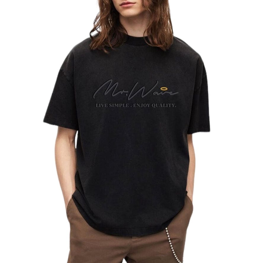 Mr.Wave Embossed Wave Tee (Black)