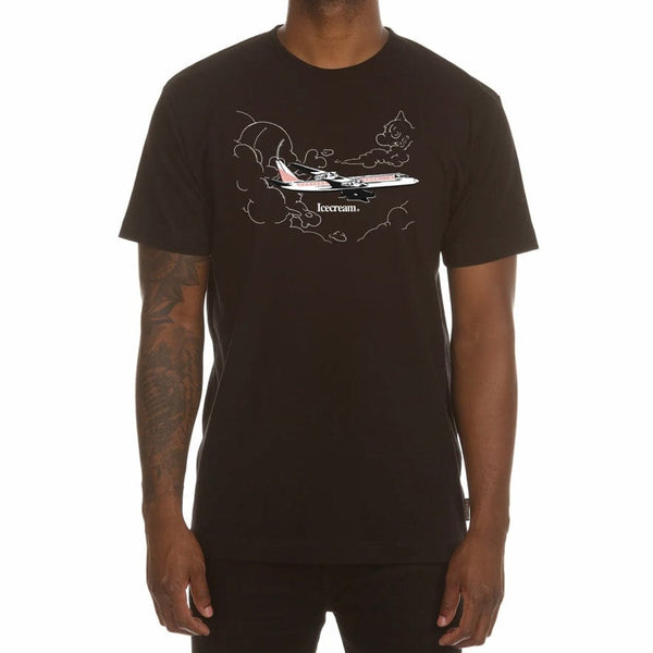 Ice Cream Private Jet SS Tee (Black) 441-3207