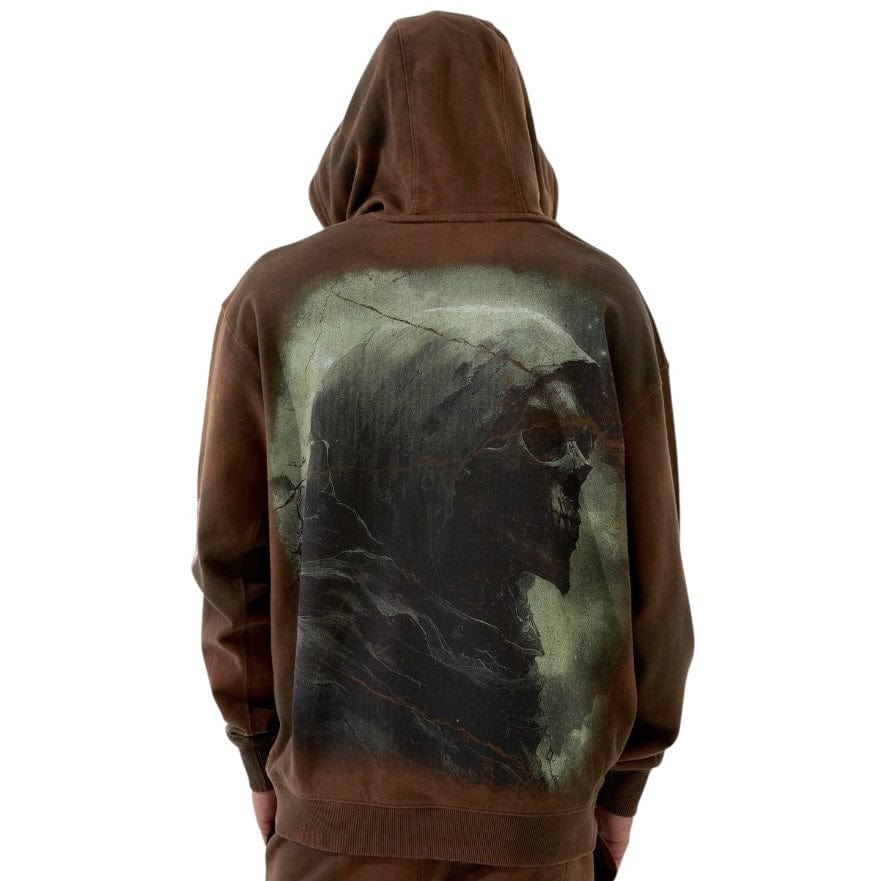 See You In Paradise The Reaper Pullover Hoodie (Brown) 8641H