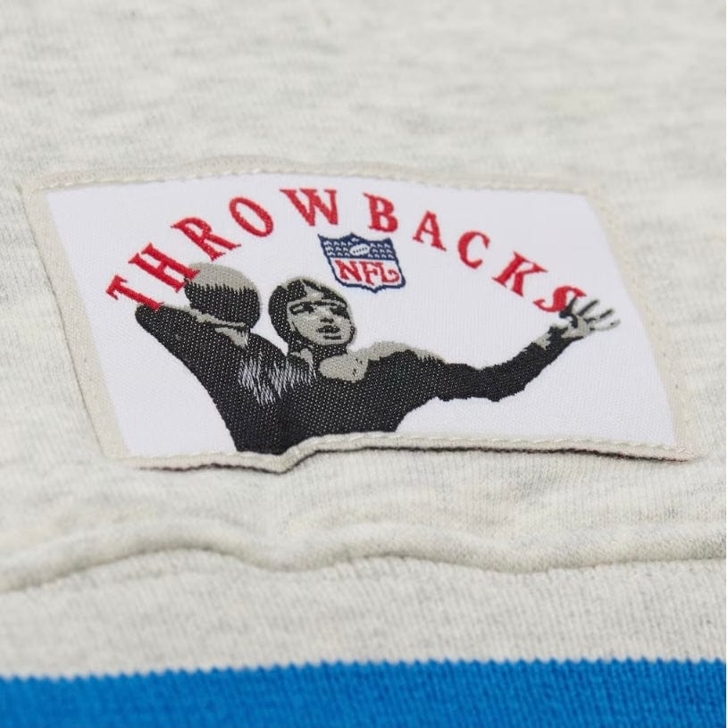 Mitchell & Ness Detroit Lions Offseason Flc Vintage Logo Hoodie (Heather Gray)