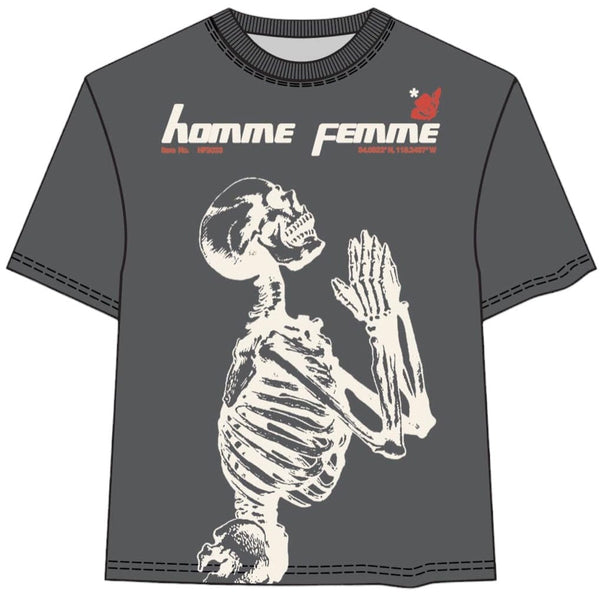 Homme Femme Skeleton Tee (Black/Cream) HFFW202302-4
