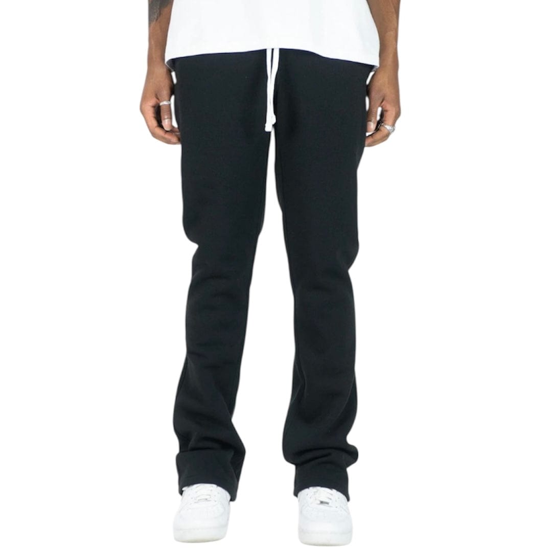 Rebel Minds Stacked Fleece Sweatpants (Black) 100-475