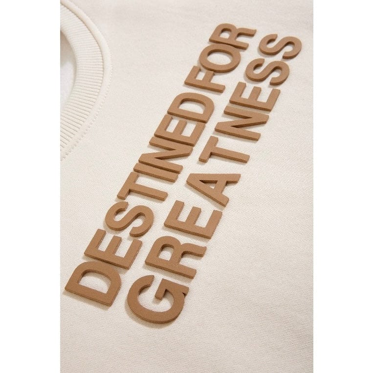 Boys Destined For Greatness Crewneck Sweatshirt (Bone)