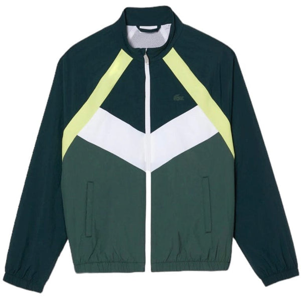 Boys Lacoste Colorblock Zip-Up Jacket (Green/Flashy Yellow) BJ1129-51