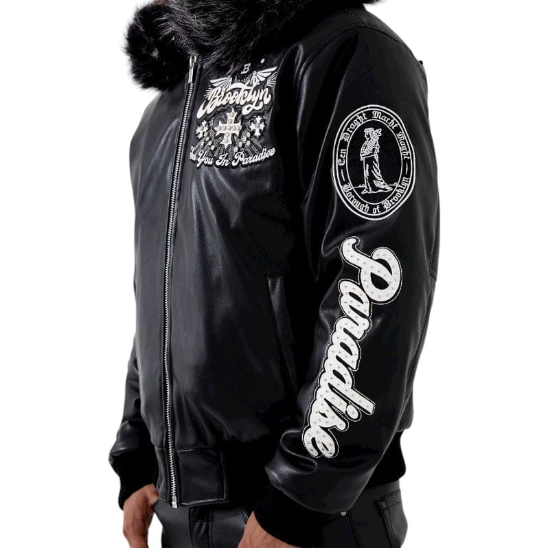 See You In Paradise Crooklyn Hooded Bomber Jacket (Black) 91681