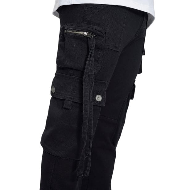 Anom Amula Stacked Denim Jean (Jet Black) ANM219STA